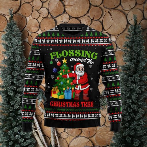 Flossing Around The Tree Ugly Christmas Sweater Gift Men Women