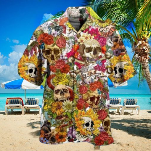 Flower Skull Hawaiian Shirt Best Gift For Men Women