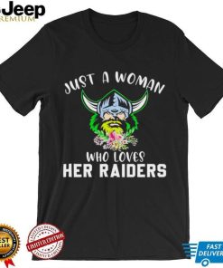 Flower just a woman who loves her Raiders shirt