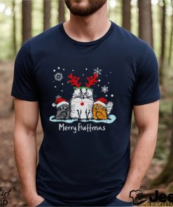 Fluffy cat merry fluffmas three cat christmas design png shirt