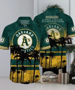 Oakland Athletics MLB Logo Coconut Tropical Hawaiian Shirt Beach Gift For Fans
