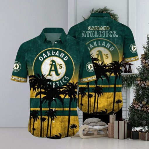 Oakland Athletics MLB Logo Coconut Tropical Hawaiian Shirt Beach Gift For Fans
