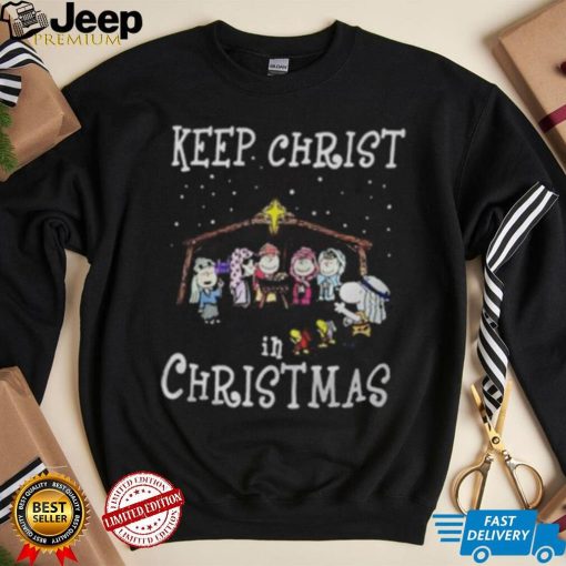 Snoopy And Friends Keep Christ In Christmas Shirt