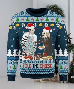 Fold The Cheese Ugly Christmas Sweater Xmas Gift Men And Women Christmas Sweater