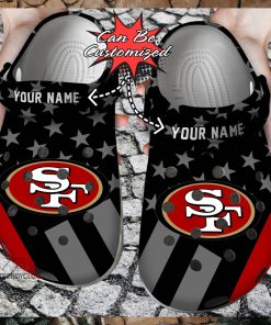 Football Crocs Personalized SF 49ers Star Flag Clog Shoes