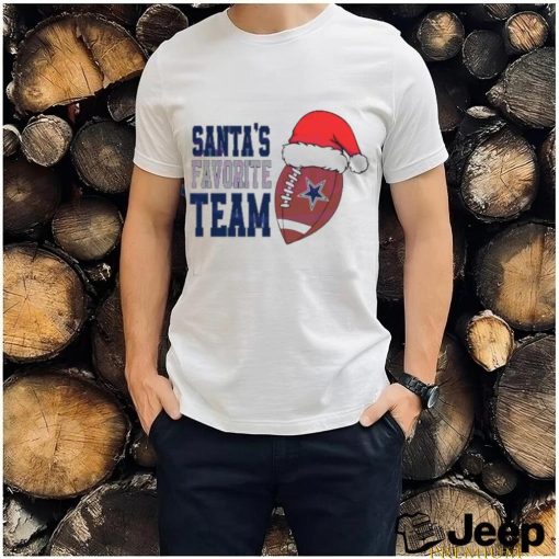 Football Santa Hat Dallas Cowboys Santa’s Favorite Team T shirt