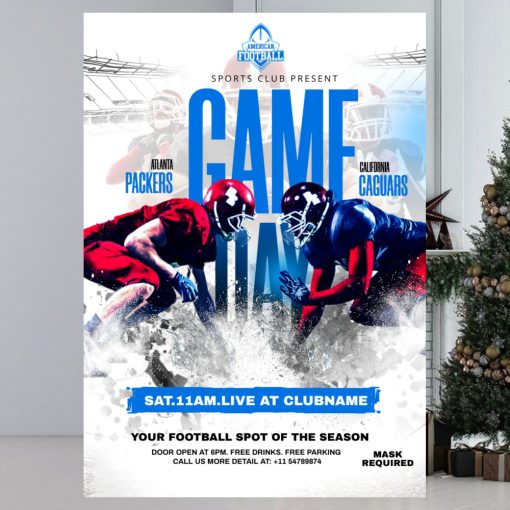 Football flyer Game Play Poster