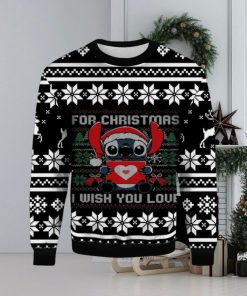 For Christmas I Wish You Love Stitch Ugly Sweater