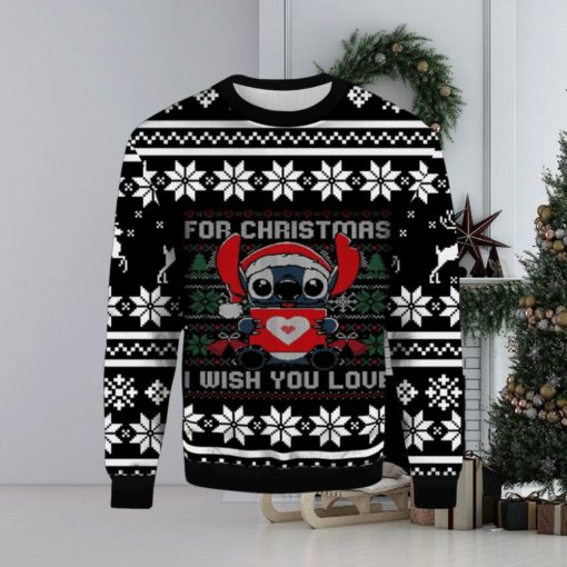 For Christmas I Wish You Love Stitch Ugly Sweater