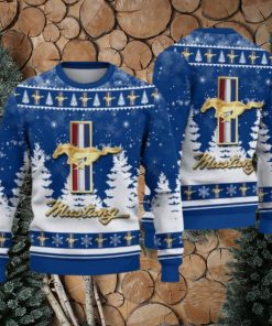 Ford Mustang Santa Hat Pattern Ugly Christmas Sweater For Men And Women