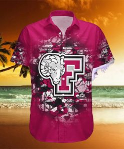 Fordham Rams Hawaiian Shirt Camouflage NCAA Summer Custom Number And Name For Fans Gift hawaiian shirt