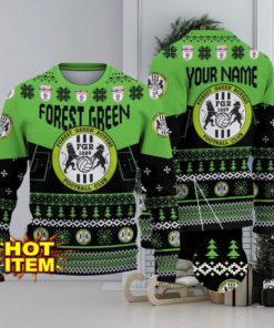 Forest Green Rovers FC Big Logo Custom Name 3D Ugly Christmas Sweater Christmas Gift For Big Fans