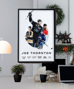 Former MVP Joe Thornton Retirement Summary Of All Titles Home Decor Poster Canvas