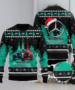 Formula One Team Mercedes AMG Petronas All Over Print Christmas Knitting Ugly Sweater Gift For Christmas