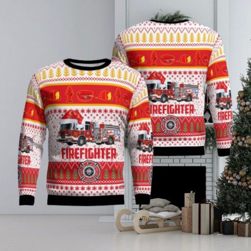 Fort Myers, Lee County, Florida, Iona Mcgregor Fire Protection & Rescue Service District Christmas Ugly Sweater 3D