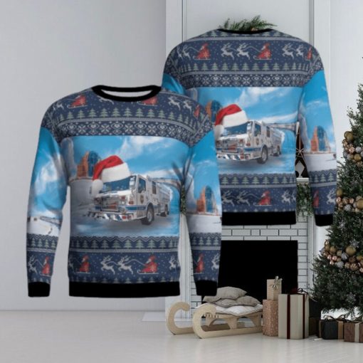 Fort Worth, Texas, Fort Worth Fire Department Christmas Aop Ugly Sweater Family Gift
