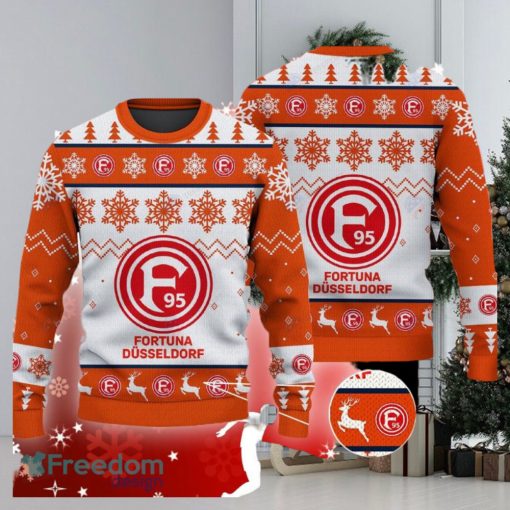 Fortuna Dusseldorf Big Logo Ugly Christmas Tree Orange Sweater For Men And Women