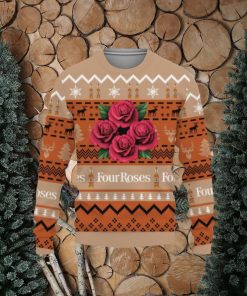 Four Roses Whiskey Beers Lover Cute Gift Ugly Christmas Sweater Christmas Gift Ideas