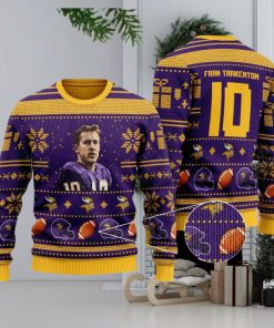 Fran Tarkenton minnesota vikings NFL Ugly Christmas Sweater Gift Holidays