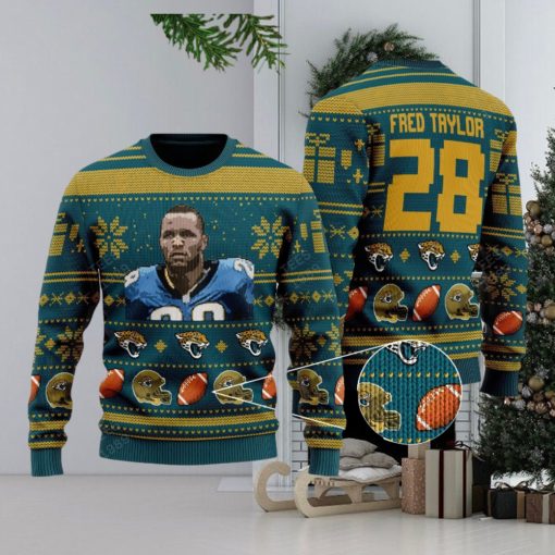 Fred Taylor Jacksonville Jaguars NFL Knitted Xmas Sweater AOP Gift Holidays