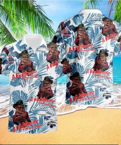 Freddy Krueger Nightmare Tropical Blue Palm Leaves Hawaiian Shirt And Short