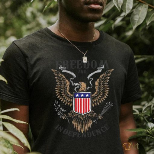 Freedom And Independence Eagle American Flag Shirt