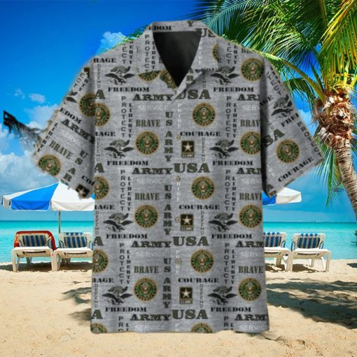 Freedom Honor Protect Mutiservice US Army Hawaiian Shirt Veteran