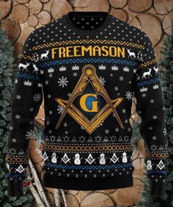 Freemason Christmas Ugly Sweater Long Sleeve Crewneck