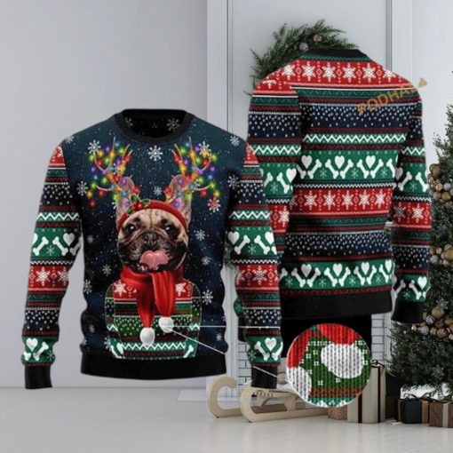 French Bulldog Christmas Knitted 3D Family Christmas Sweater