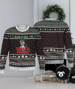 Frenchie I Believe In Santa Paws Ugly Sweater For Christmas