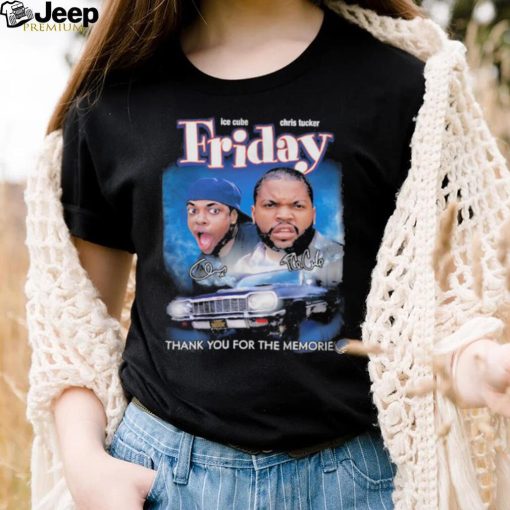 Friday Ice Cube Chris Tucker Thank You for the memories signature shirt