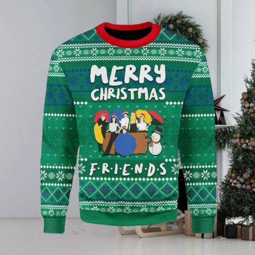 Friends And Snowman Ugly Christmas Sweater Xmas Gift Men And Women Christmas Sweater