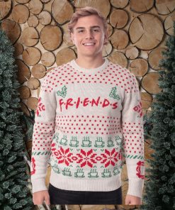 Friends TV Series Men's Logo and Coffee Mugs Ugly Holiday Christmas Sweater