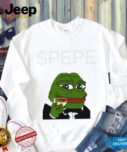 Frog Kermit Pepe drinking wine shirt