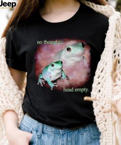 Frog no thoughts head empty photo shirt