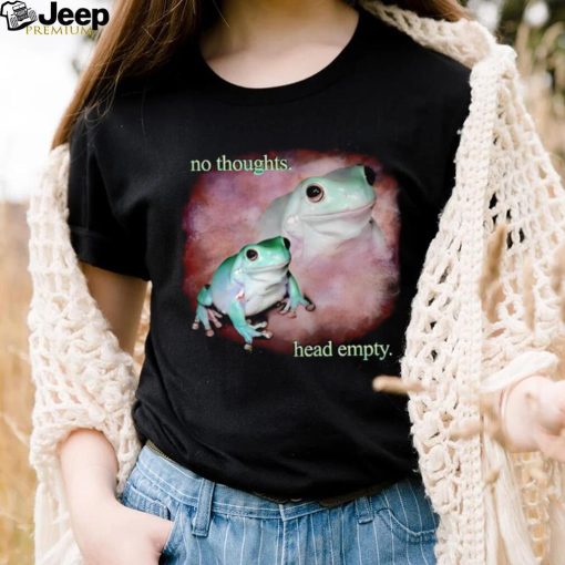 Frog no thoughts head empty photo shirt