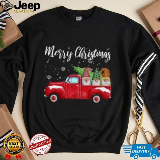 Frohe Weihnachten Baum Drei Gnome Red Truck Xmas’ Männer Funktions T Shirt