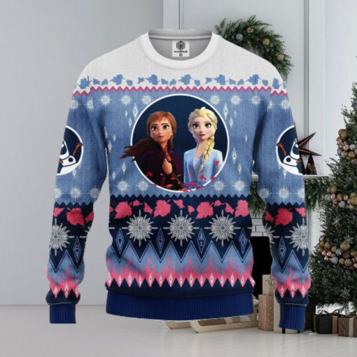 Frozen Elsa Anna Christmas Sweater For Men Women