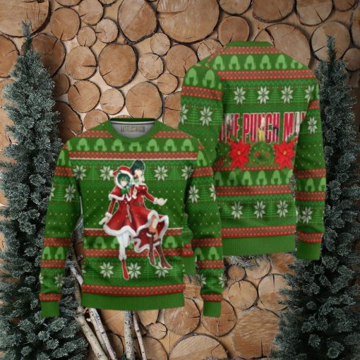 Fubuki x Tatsumaki Anime Ugly Christmas Sweater Custom One Punch Man Xmas Gift