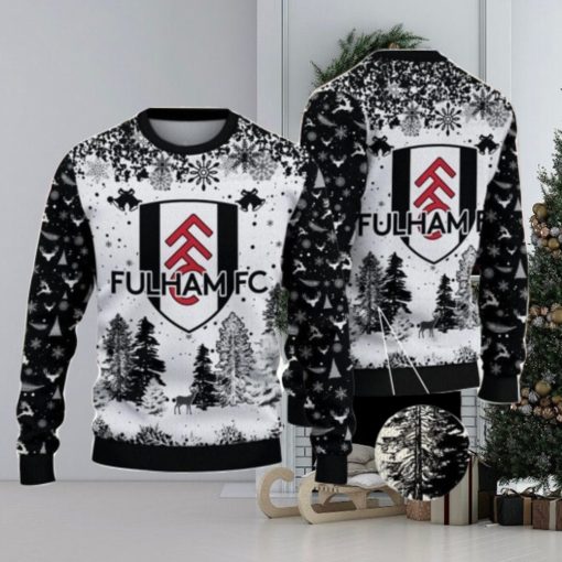 Fulham Big Logo Pine Trees Big Fans Gift Christmas Sweater For Men And Women