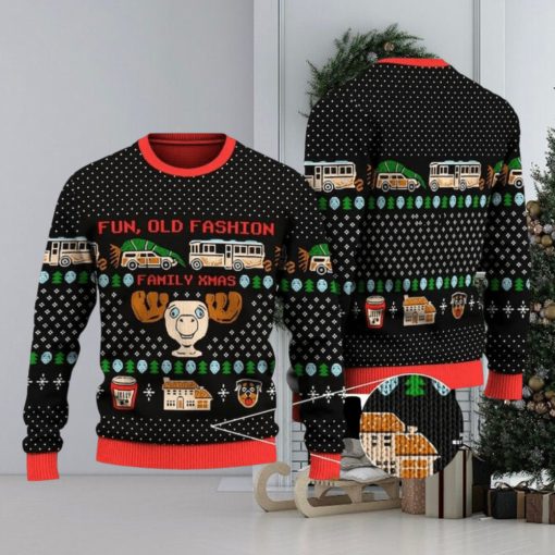 Fun Old Fashion Family Xmas Ugly Christmas Sweater Funny Gift For Men And Women Family Holidays