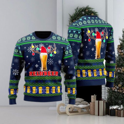 Funny Beer Lover Reindeer Christmas Ugly Sweater For Men Women