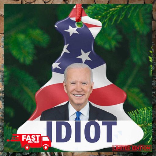 Funny Biden Idiot Christmas Tree Decorations 2023 Ornament