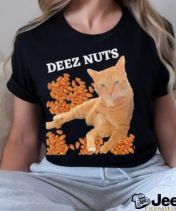 Funny Cat Deez Nuts Joke Shirt