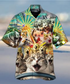 Funny Cat Hawaiian Shirt Gift For Beach Vacation