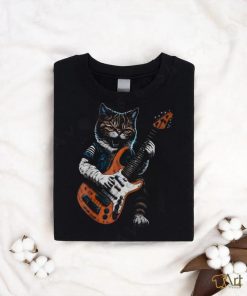 Funny Cat Playing Guitar Classic T Shirt