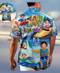 Funny Children Playing Kayaking Live Love Hawaiian Shirt