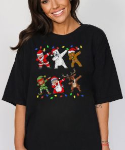 Funny Christmas Dabbing Santa Elf And Friends Boys Kids Dab Xmas T Shirt