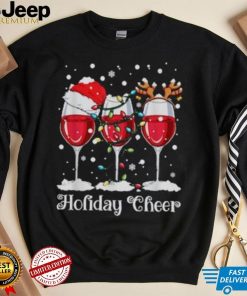 Funny Christmas Shirt for Wine Lover Holiday Cheer T shirt