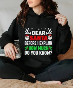 Funny Christmas Shirts Kids Adults Dear Santa I Can Explain T Shirt